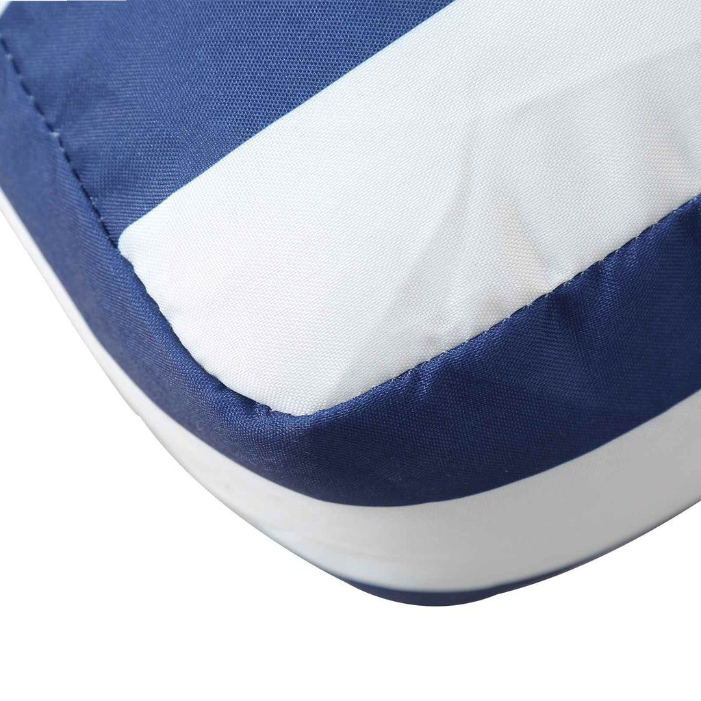 Cuscino da Esterno 3 pcs Blu e Bianco 103 x 58 x 10 cm Tessuto