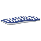 Cuscino da Esterno 3 pcs Blu e Bianco 103 x 58 x 10 cm Tessuto