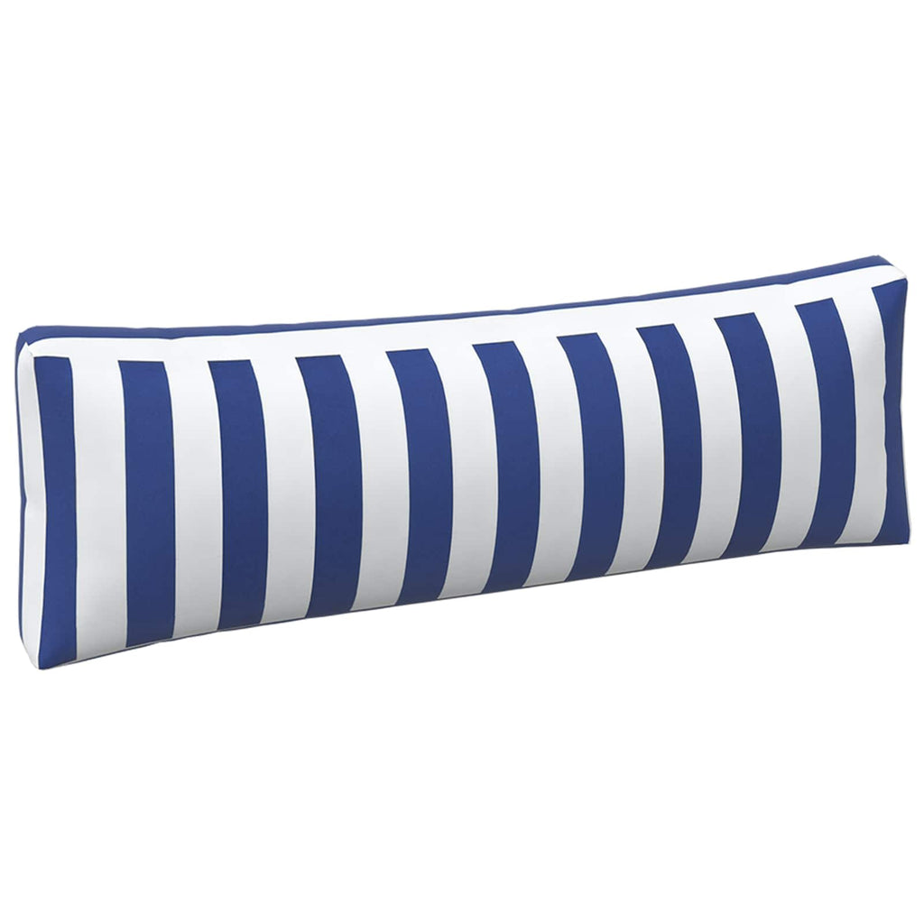 Cuscino da Esterno 3 pcs Blu e Bianco 103 x 58 x 10 cm Tessuto