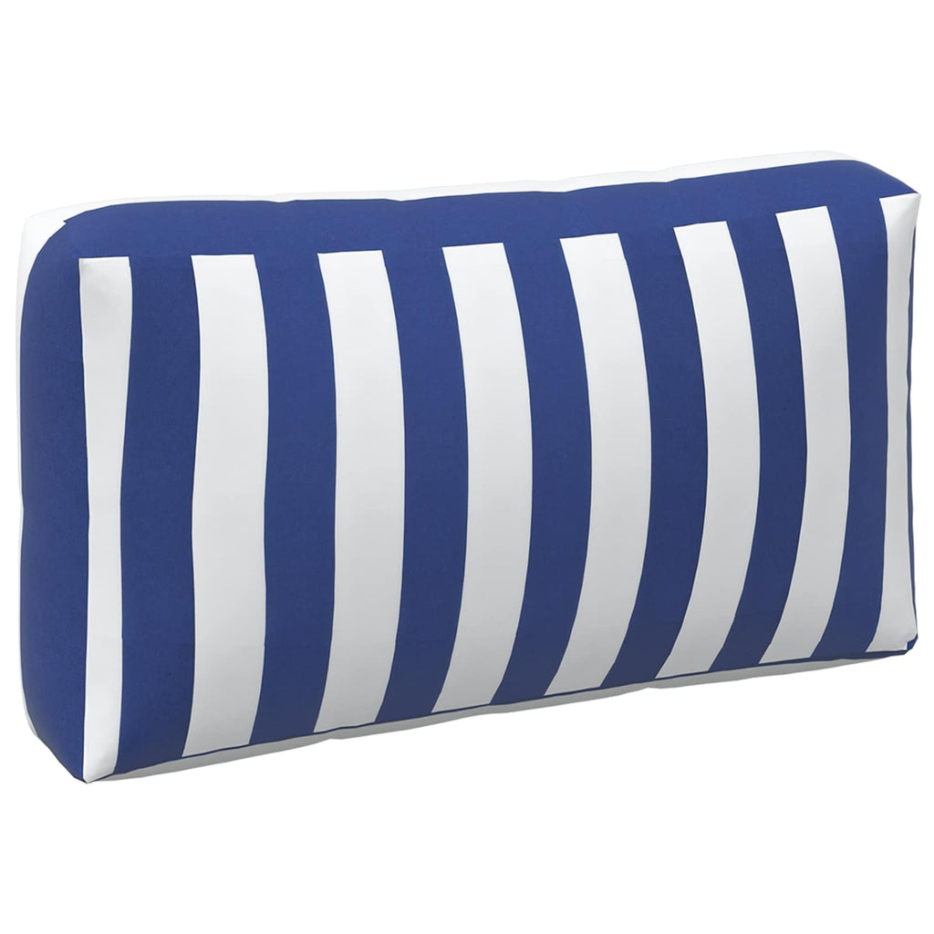Cuscino da Esterno 3 pcs Blu e Bianco 103 x 58 x 10 cm Tessuto