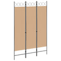 Paravento a 3 pannelli Beige 120 x 180 cm Tessuto