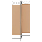 Paravento a 3 pannelli Beige 120 x 180 cm Tessuto