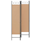 Paravento a 4 Pannelli Beige 160 x 180 cm Tessuto