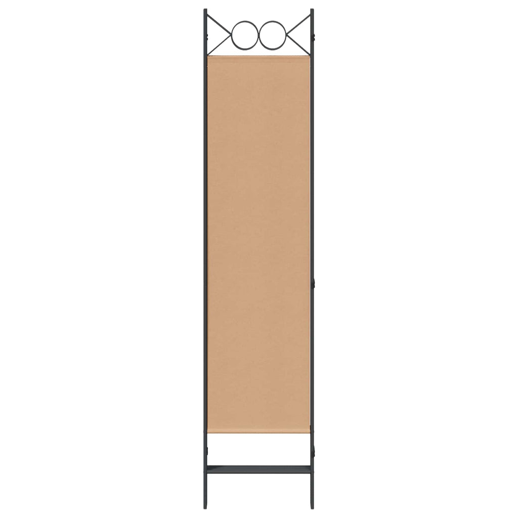 Paravento a 4 Pannelli Beige 160 x 180 cm Tessuto