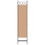 Paravento a 4 Pannelli Beige 160 x 180 cm Tessuto