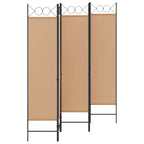 Paravento a 5 Pannelli Beige 200 x 180 cm Tessuto