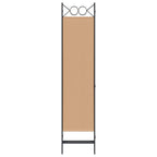 Paravento a 5 Pannelli Beige 200 x 180 cm Tessuto