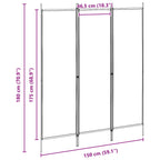 Divider per stanze Beige 150 x 180 cm Tessuto