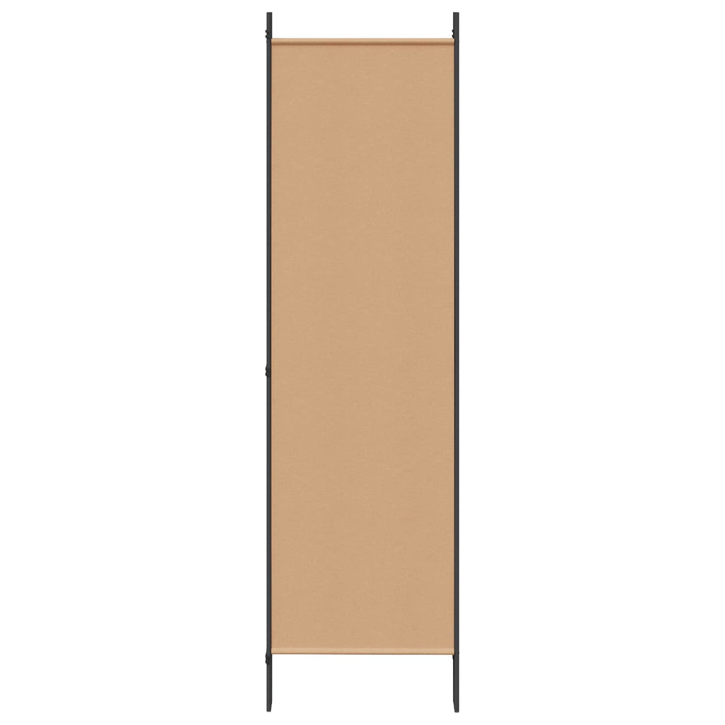 Paravento a 5 Pannelli Beige 250 x 180 cm Tessuto