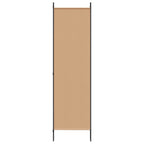 Paravento a 5 Pannelli Beige 250 x 180 cm Tessuto