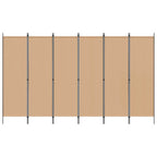Divisore per Stanza a 6 Pannelli Beige 300 x 180 cm Tessuto