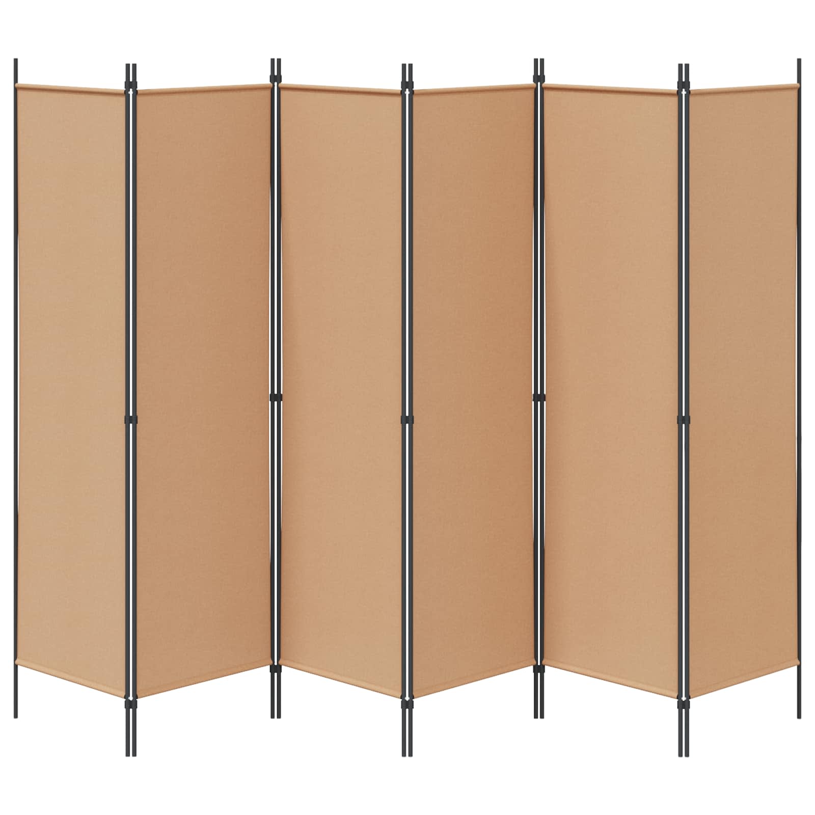 Divisore per Stanza a 6 Pannelli Beige 300 x 180 cm Tessuto