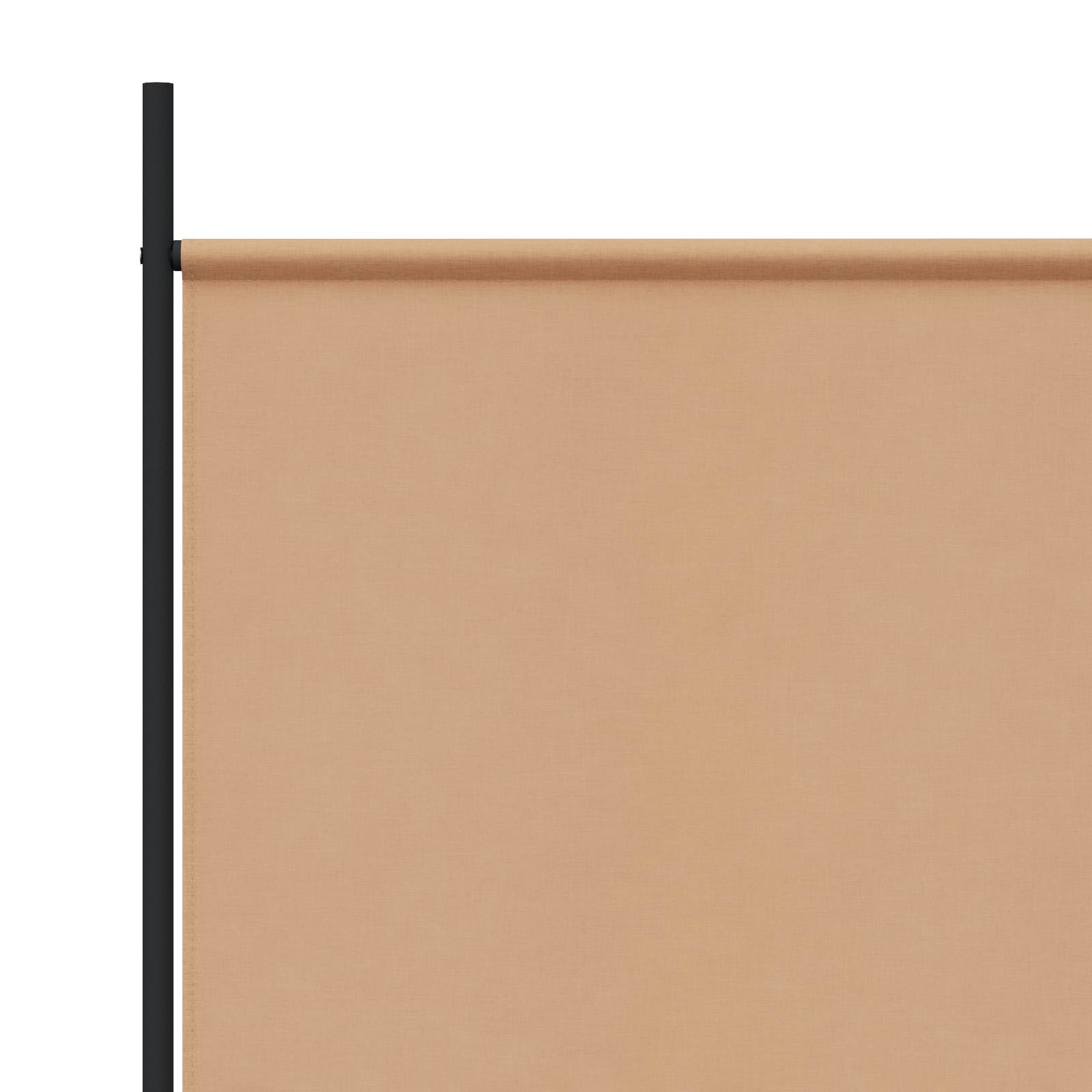 Paravento a 3 pannelli Beige 260 x 180 cm Tessuto