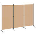 Paravento a 3 pannelli Beige 260 x 180 cm Tessuto
