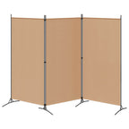 Paravento a 3 pannelli Beige 260 x 180 cm Tessuto