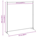 Divider per Stanze a Pannello Singolo Beige 175 x 180 cm