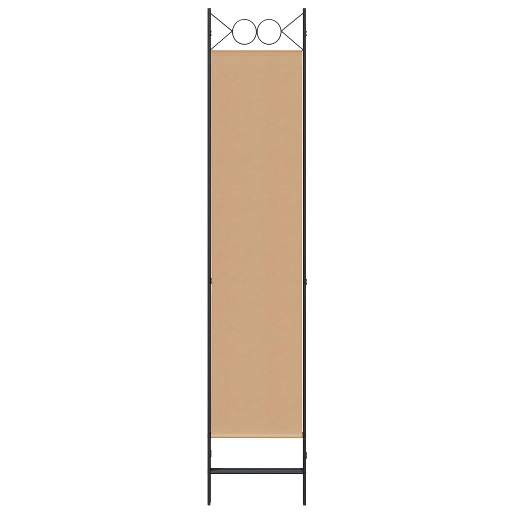 Paravento a 3 pannelli Beige 120 x 200 cm Tessuto