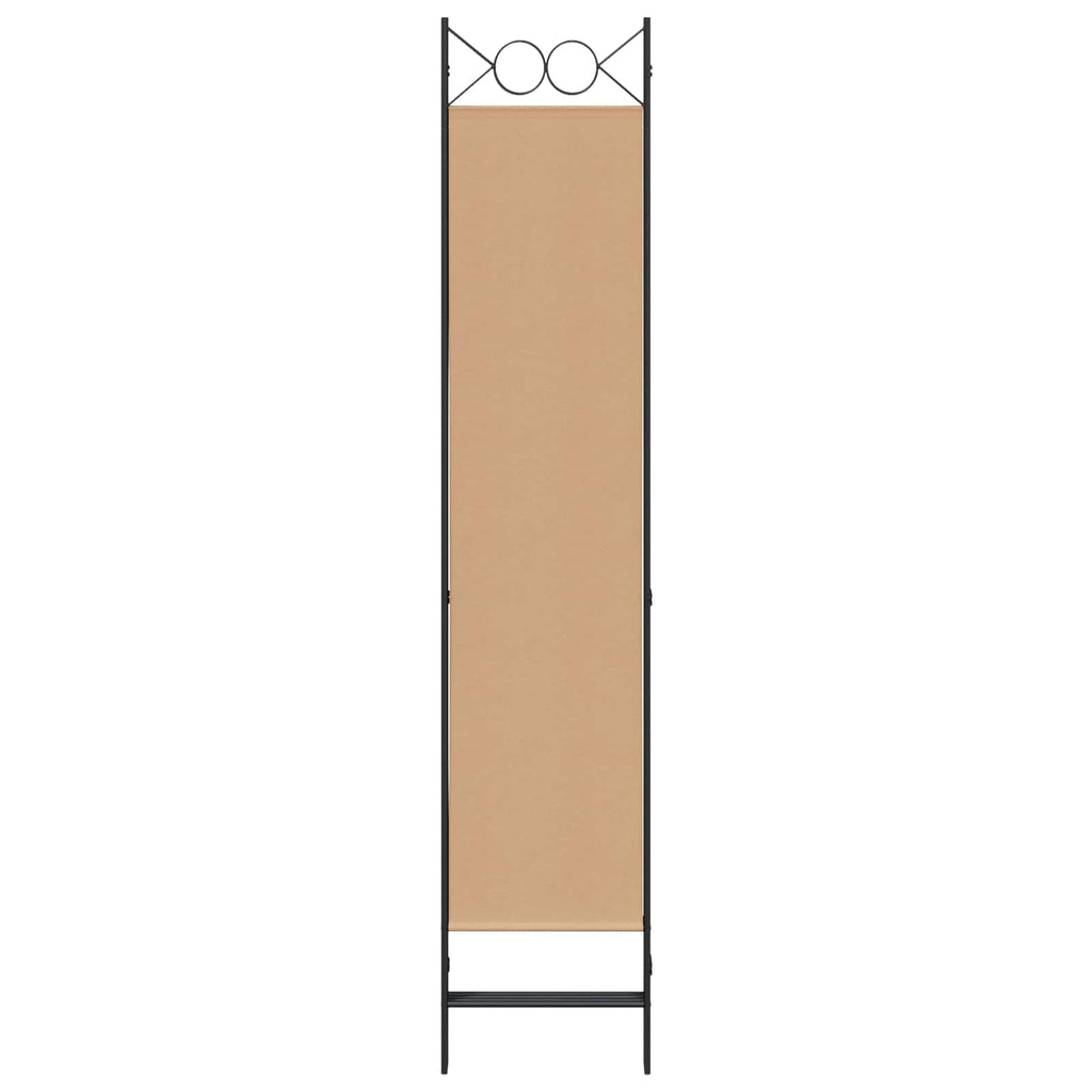 Paravento a 4 Pannelli Beige 160 x 200 cm Tessuto