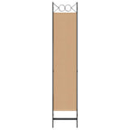 Paravento a 4 Pannelli Beige 160 x 200 cm Tessuto