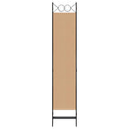 Paravento a 5 Pannelli Beige 200 x 200 cm Tessuto