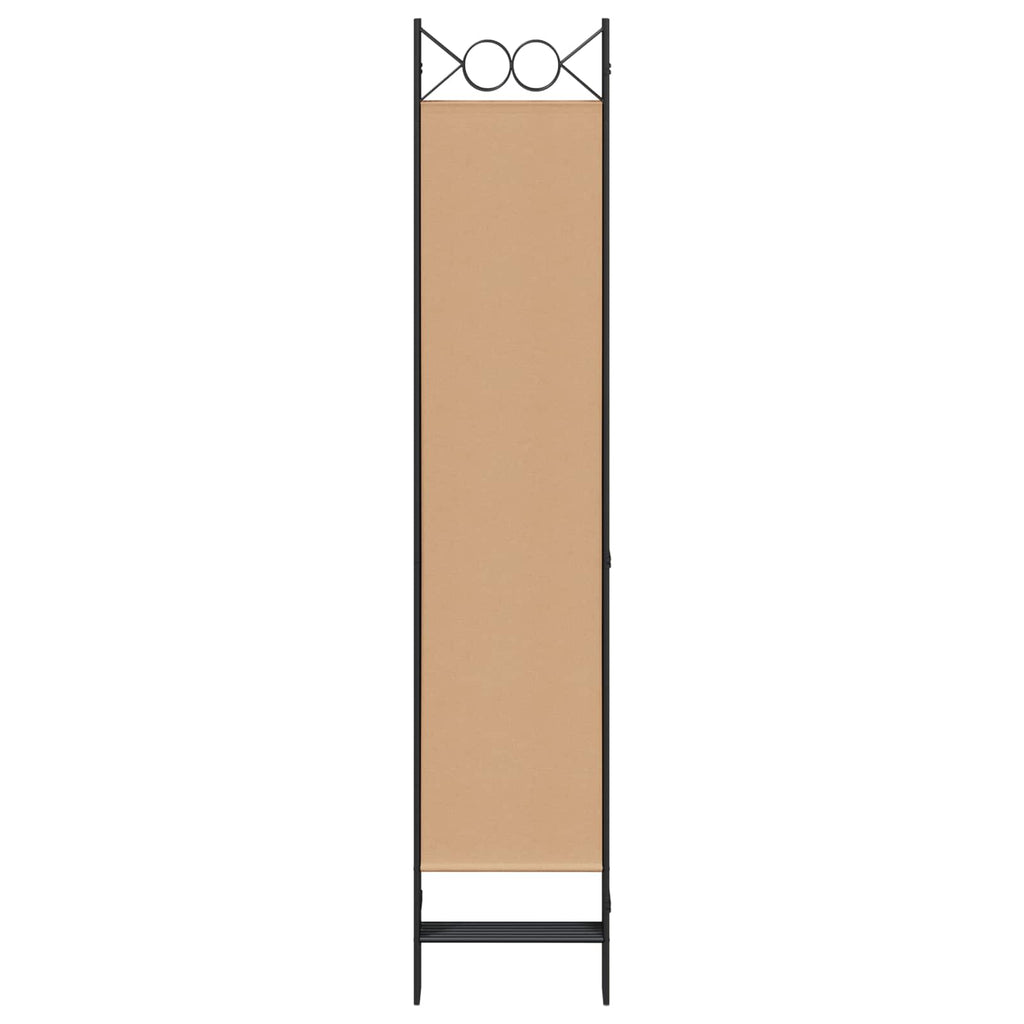 Divisore per Stanza a 6 Pannelli Beige 240 x 200 cm Tessuto