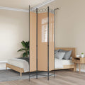 Paravento a 3 pannelli Beige 120 x 220 cm Tessuto