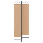 Paravento a 3 pannelli Beige 120 x 220 cm Tessuto