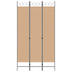 Paravento a 3 pannelli Beige 120 x 220 cm Tessuto