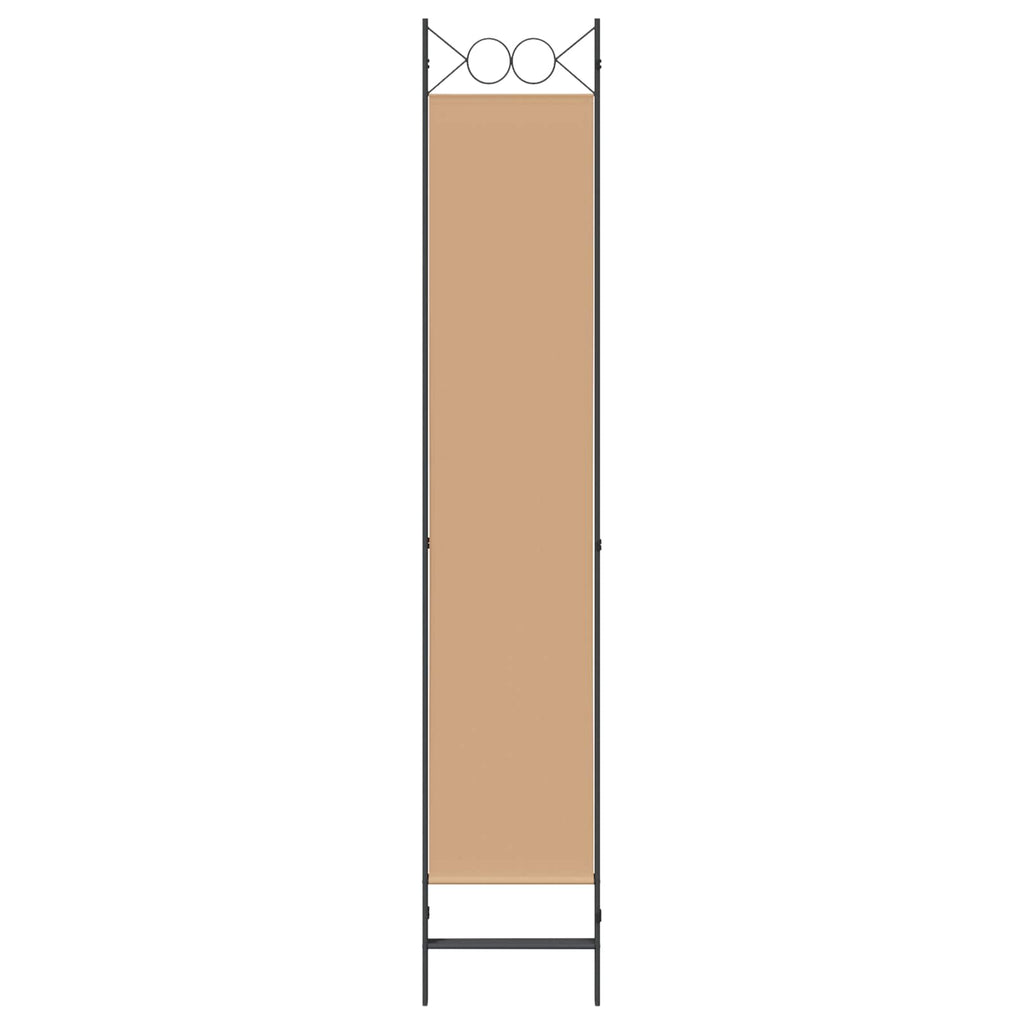 Paravento a 3 pannelli Beige 120 x 220 cm Tessuto