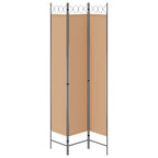 Paravento a 3 pannelli Beige 120 x 220 cm Tessuto
