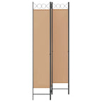 Paravento a 4 Pannelli Beige 160 x 220 cm Tessuto