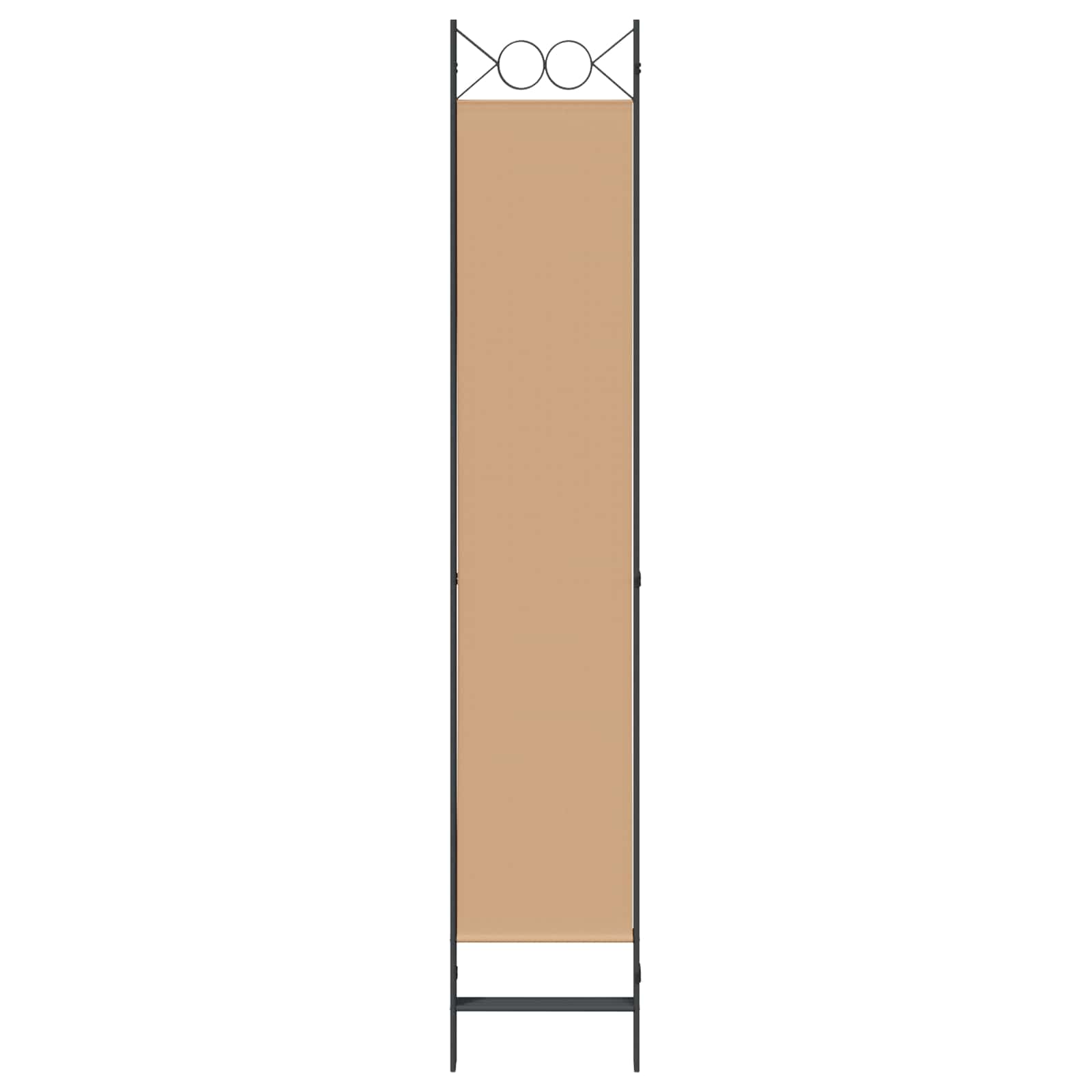 Paravento a 4 Pannelli Beige 160 x 220 cm Tessuto