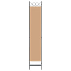 Paravento a 5 Pannelli Beige 200 x 220 cm Tessuto