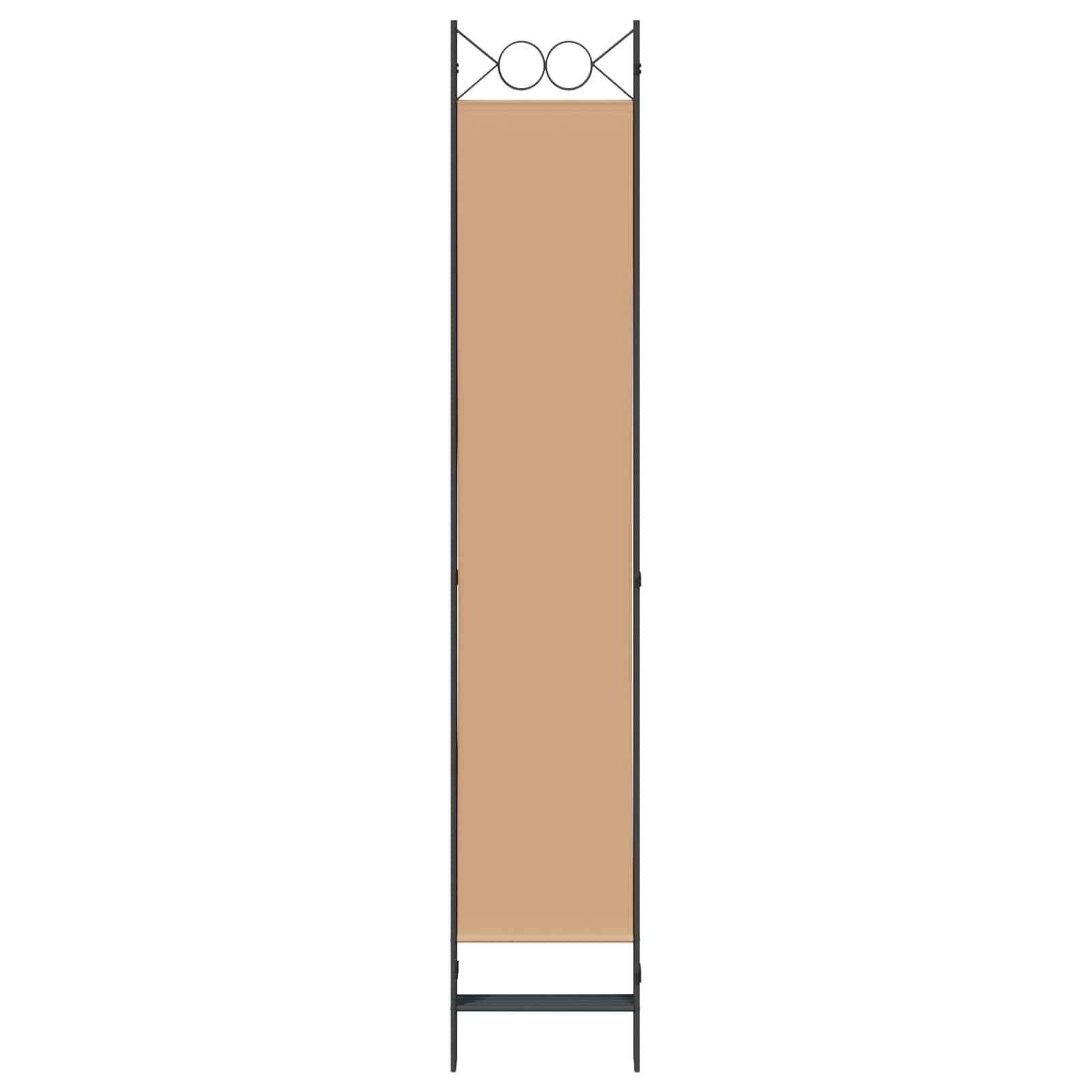 Paravento a 5 Pannelli Beige 200 x 220 cm Tessuto
