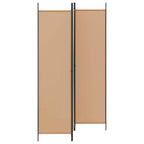 Paravento a 3 pannelli Beige 150 x 200 cm Tessuto