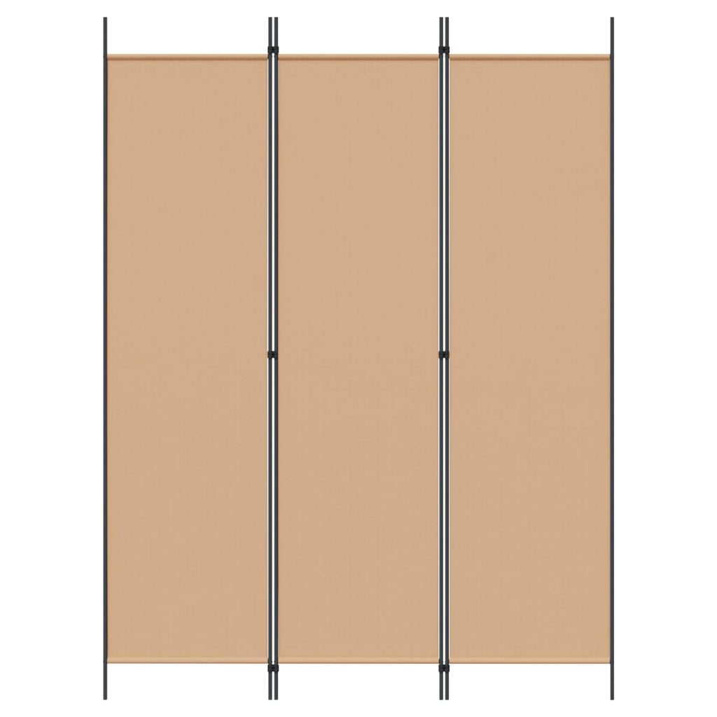 Paravento a 3 pannelli Beige 150 x 200 cm Tessuto