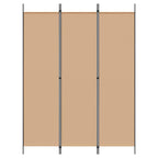 Paravento a 3 pannelli Beige 150 x 200 cm Tessuto