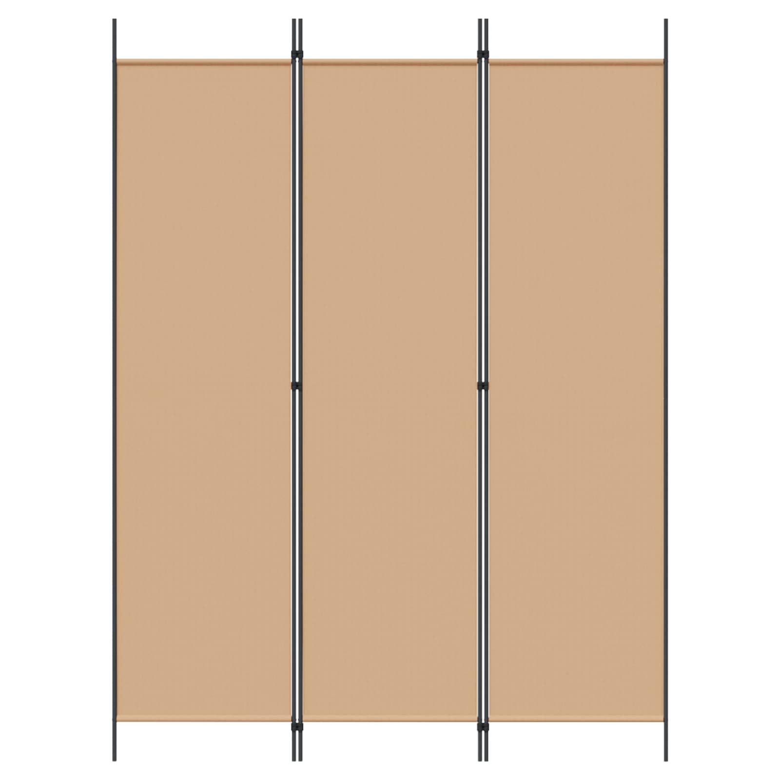 Paravento a 3 pannelli Beige 150 x 200 cm Tessuto