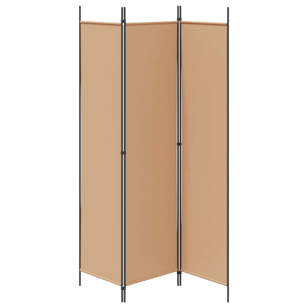 Paravento a 3 pannelli Beige 150 x 200 cm Tessuto
