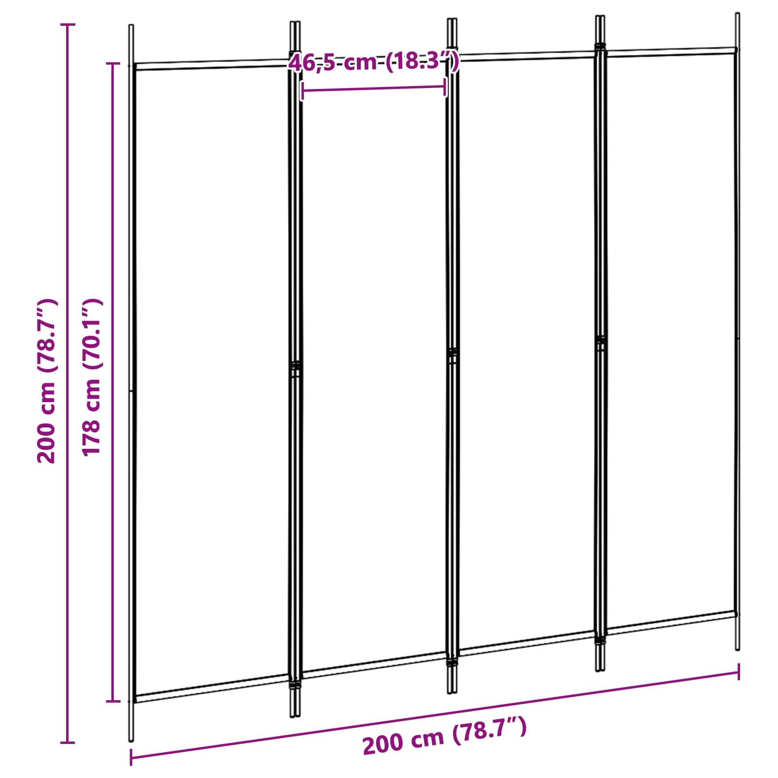 Divider per stanze acciaio in poliestere