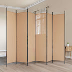 Divisore per Stanza a 6 Pannelli Beige 300 x 200 cm Tessuto