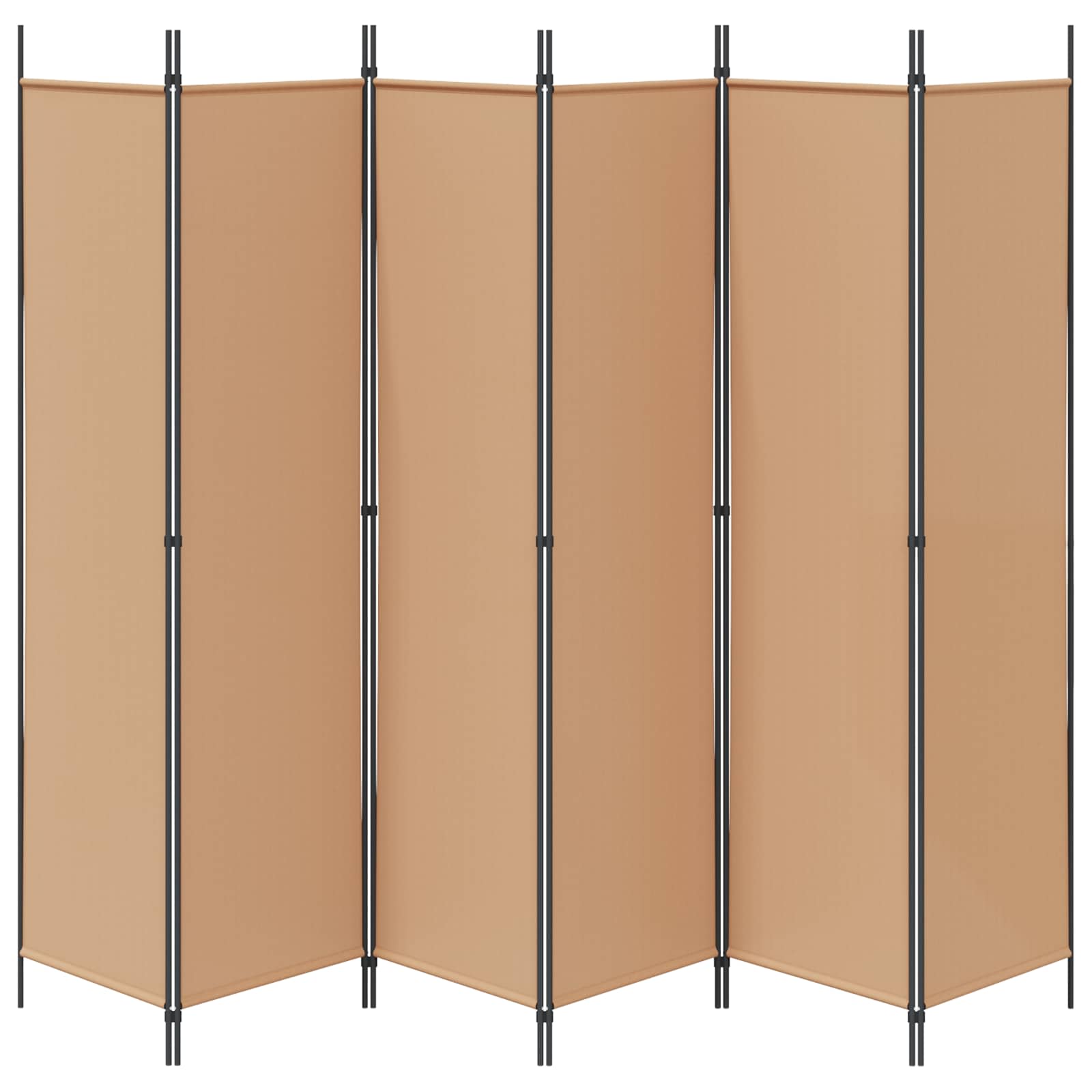 Divisore per Stanza a 6 Pannelli Beige 300 x 200 cm Tessuto