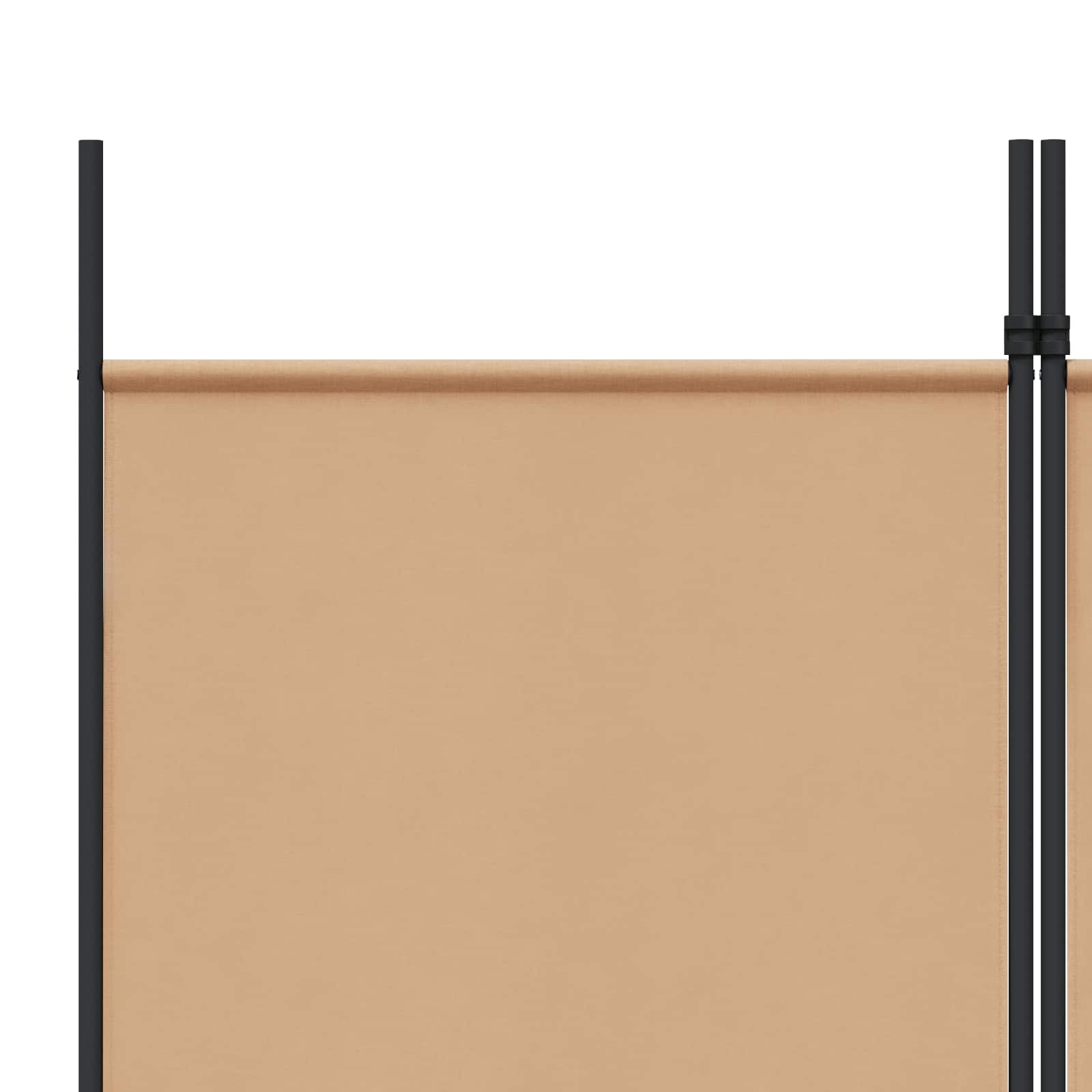 Paravento a 3 pannelli Beige 150 x 220 cm Tessuto