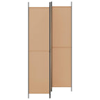 Paravento a 3 pannelli Beige 150 x 220 cm Tessuto