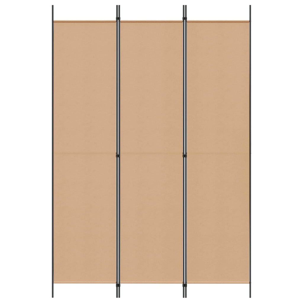 Paravento a 3 pannelli Beige 150 x 220 cm Tessuto