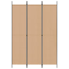 Paravento a 3 pannelli Beige 150 x 220 cm Tessuto