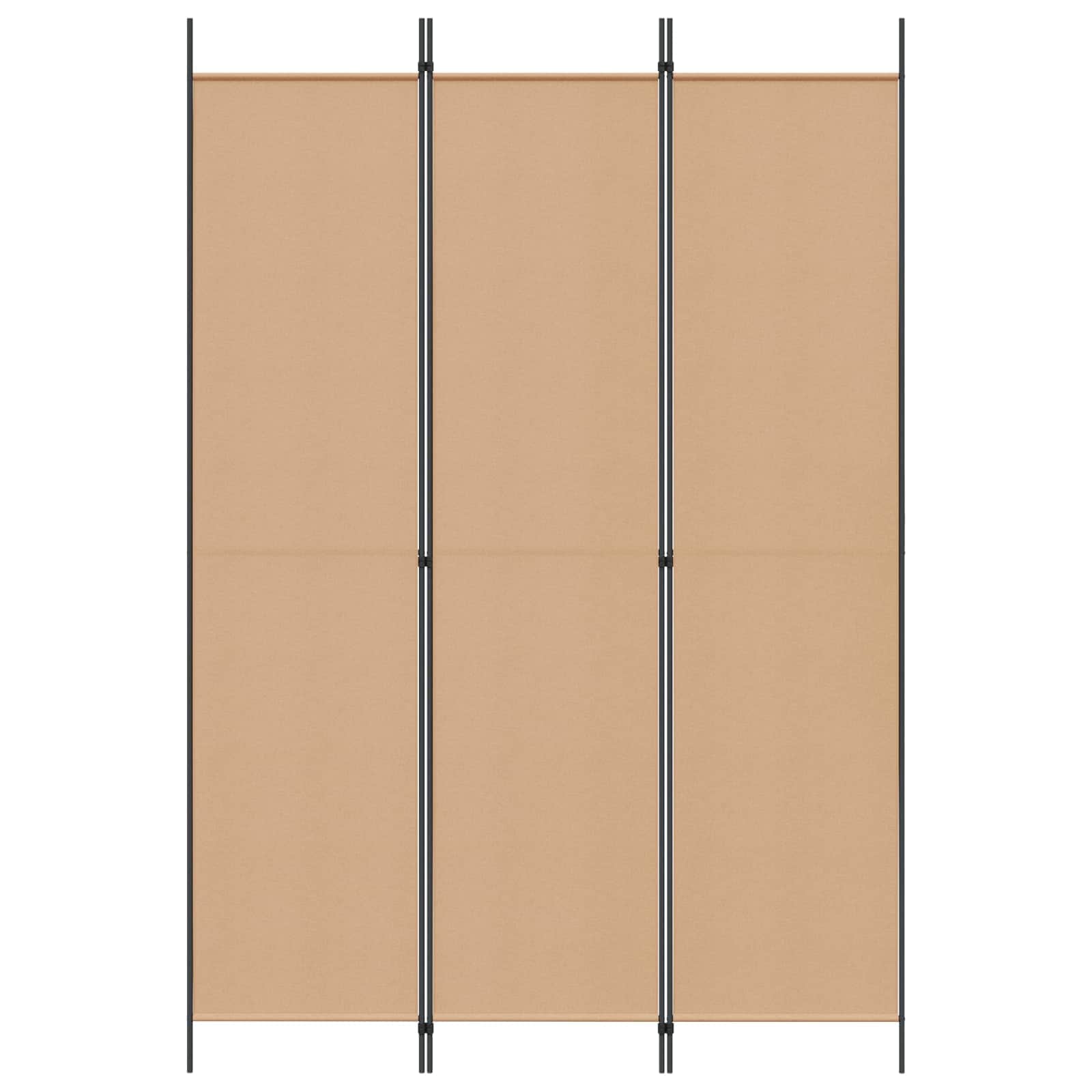 Paravento a 3 pannelli Beige 150 x 220 cm Tessuto
