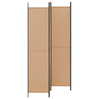 Paravento a 4 Pannelli Beige 200 x 220 cm Tessuto