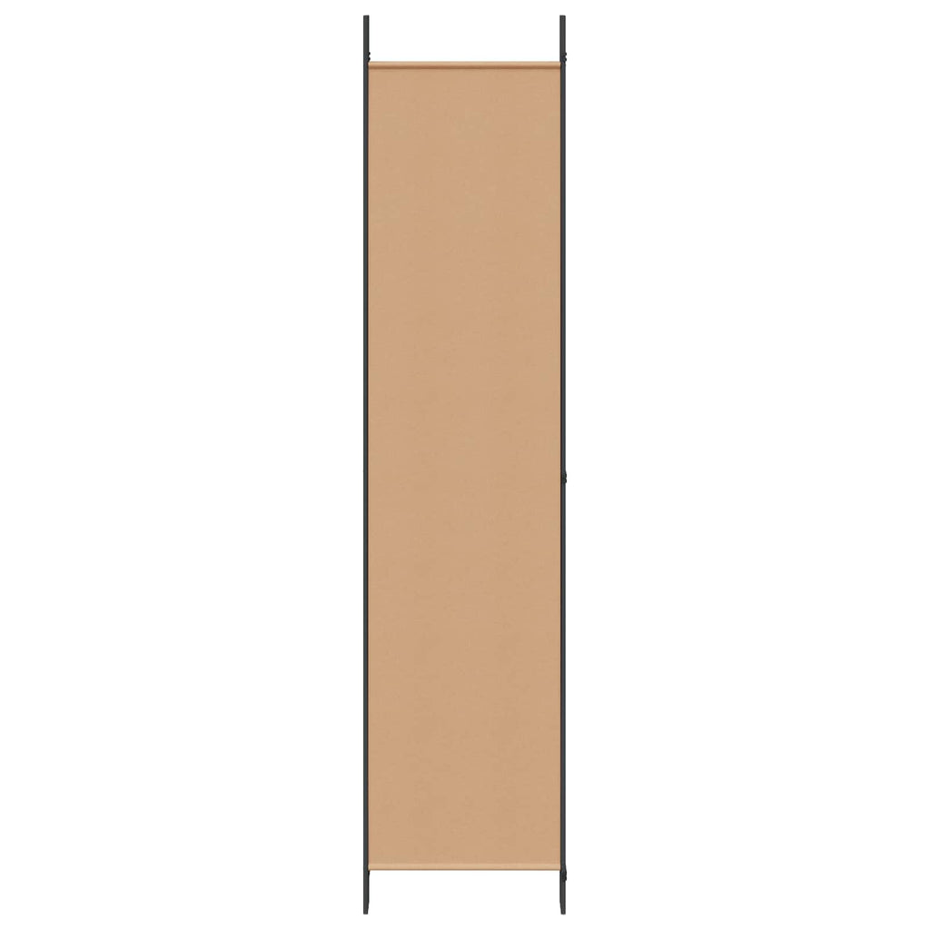 Paravento a 4 Pannelli Beige 200 x 220 cm Tessuto