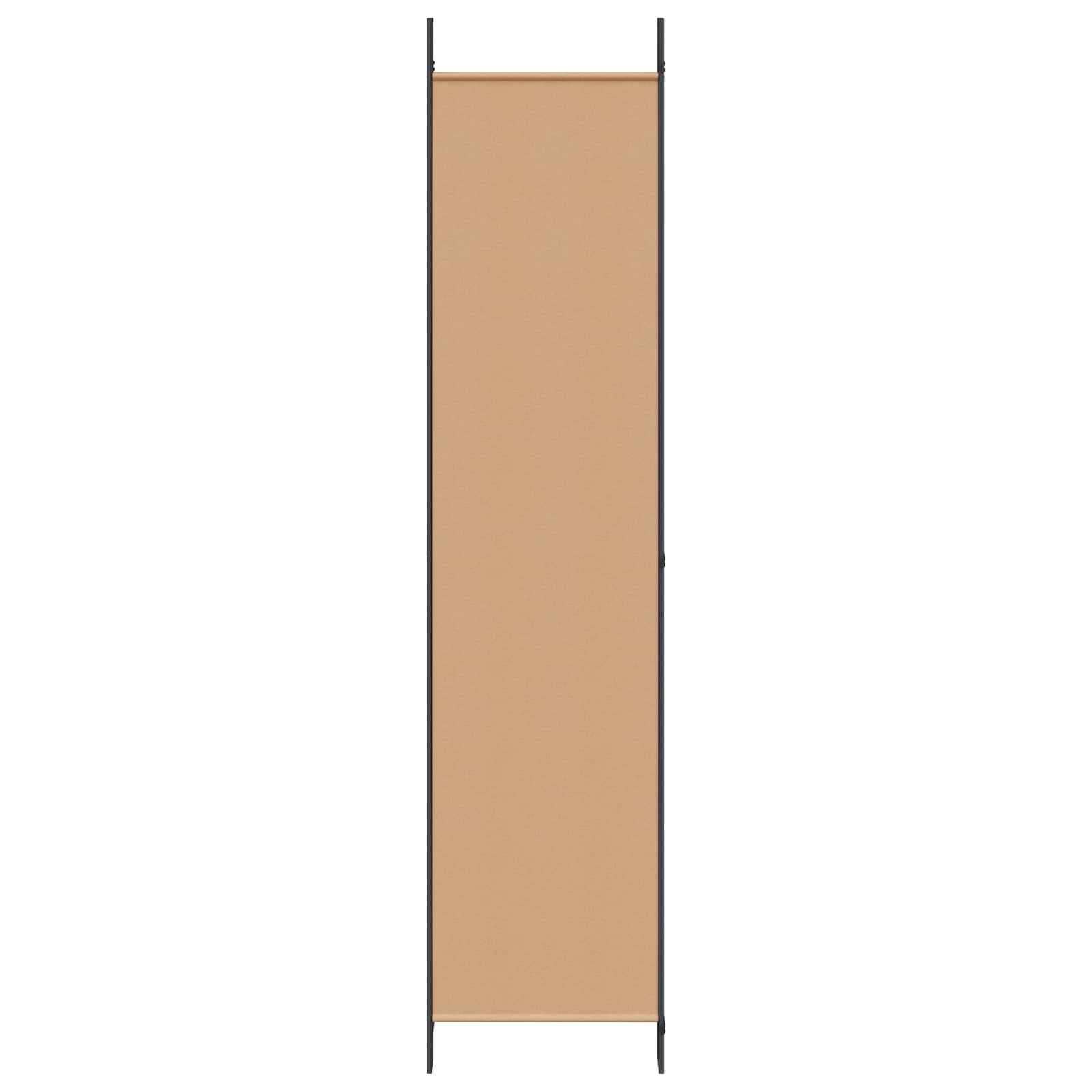 Paravento a 4 Pannelli Beige 200 x 220 cm Tessuto
